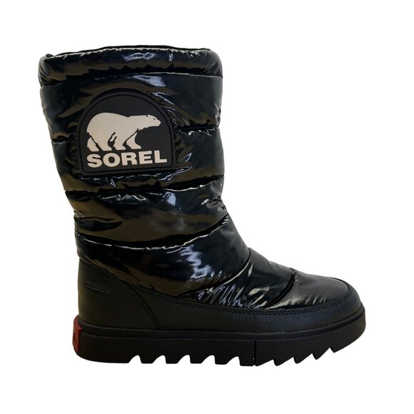 Sorel Women’s Black Insulated & Waterproof Puffy Mid-Calf Winter Boots Sz 5.5US - Picture 1 of 10